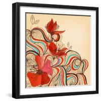Vector Floral Background-Danussa-Framed Art Print