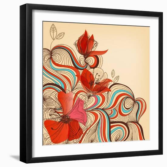 Vector Floral Background-Danussa-Framed Art Print