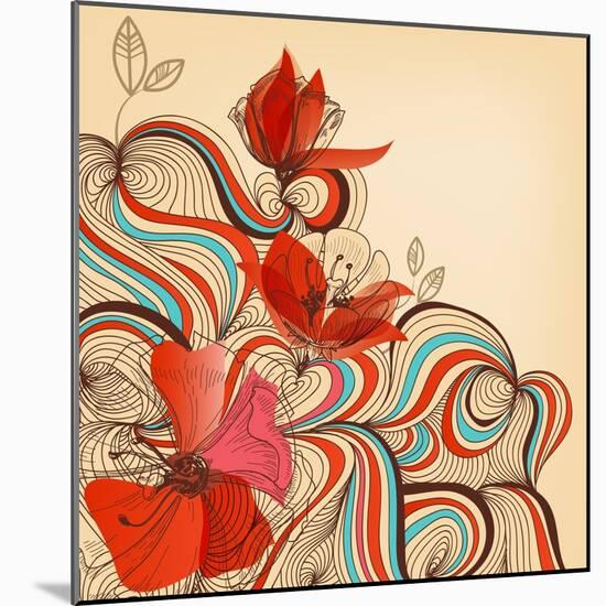 Vector Floral Background-Danussa-Mounted Art Print