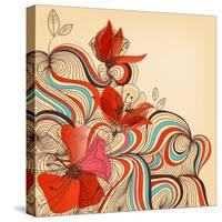 Vector Floral Background-Danussa-Stretched Canvas