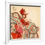 Vector Floral Background-Danussa-Framed Art Print