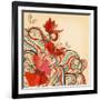 Vector Floral Background-Danussa-Framed Art Print