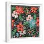 Vector Floral Seamless Pattern with Colorful Christmas Flowers-Anna Paff-Framed Art Print