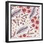 Vector Floral Seamless Pattern with Decorative Flowers-Anna Paff-Framed Art Print