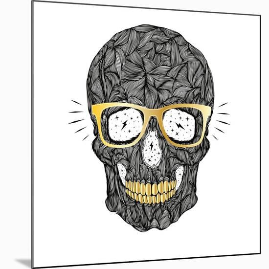 Vector Funny, Candy Skull-karnoff-Mounted Art Print