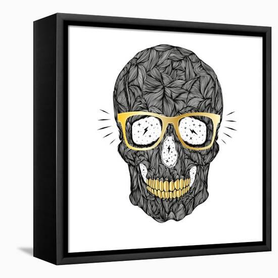 Vector Funny, Candy Skull-karnoff-Framed Stretched Canvas