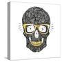 Vector Funny, Candy Skull-karnoff-Stretched Canvas