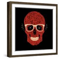 Vector Funny, Candy Skull-karnoff-Framed Art Print