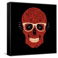 Vector Funny, Candy Skull-karnoff-Framed Stretched Canvas