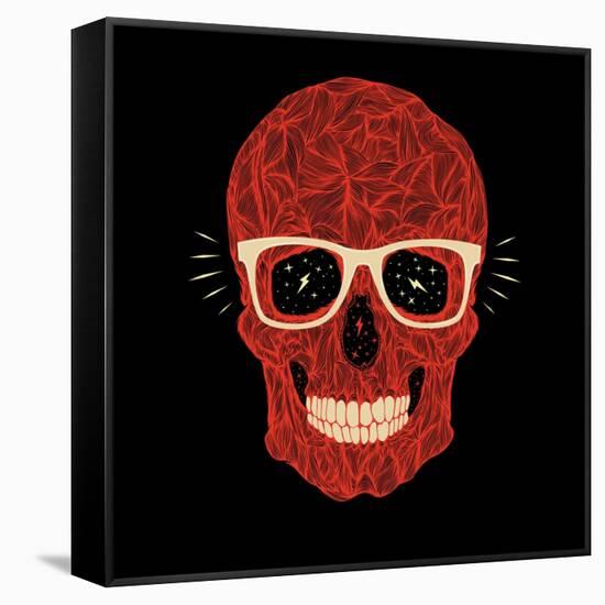 Vector Funny, Candy Skull-karnoff-Framed Stretched Canvas