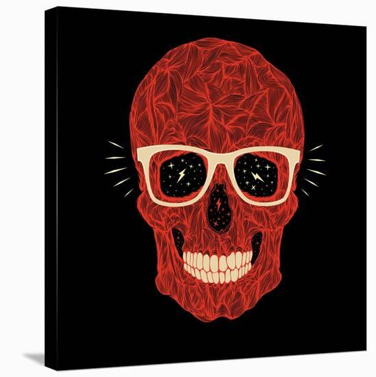 Vector Funny, Candy Skull-karnoff-Stretched Canvas