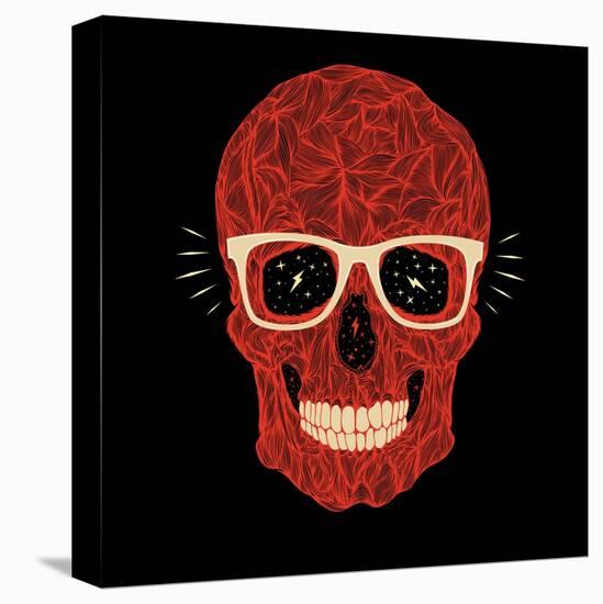 Vector Funny, Candy Skull-karnoff-Stretched Canvas