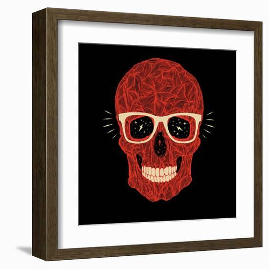 Vector Funny, Candy Skull-karnoff-Framed Art Print