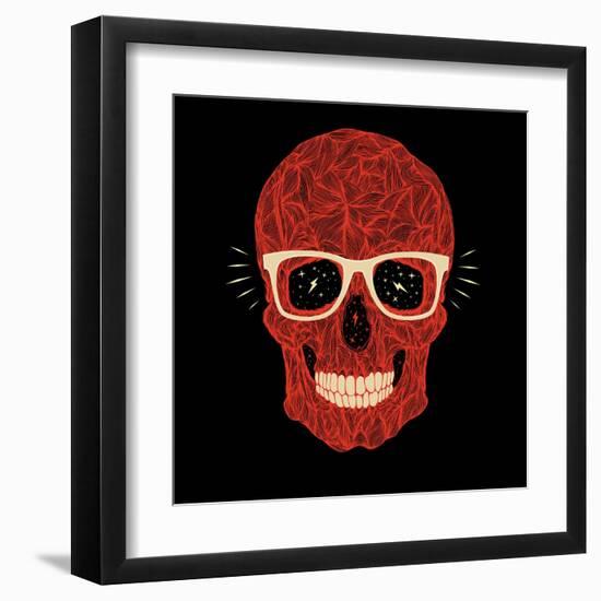 Vector Funny, Candy Skull-karnoff-Framed Art Print