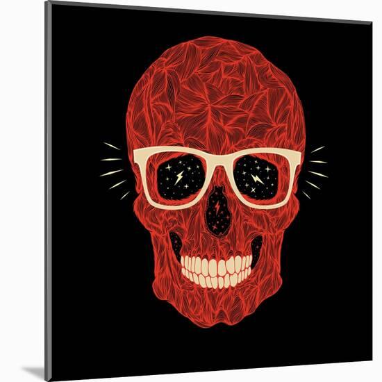 Vector Funny, Candy Skull-karnoff-Mounted Art Print