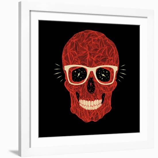 Vector Funny, Candy Skull-karnoff-Framed Art Print