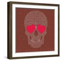 Vector Funny, Candy Skull-karnoff-Framed Art Print