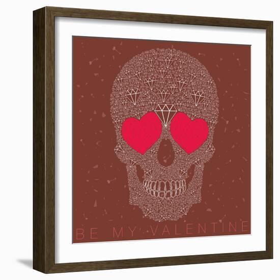 Vector Funny, Candy Skull-karnoff-Framed Art Print