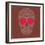 Vector Funny, Candy Skull-karnoff-Framed Art Print