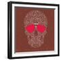 Vector Funny, Candy Skull-karnoff-Framed Art Print