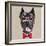 Vector Funny Cartoon Hipster Dog Cane Corso-kavalenkava volha-Framed Art Print