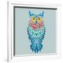 Vector Geometric Owl-Yuriy Borisov-Framed Art Print