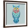 Vector Geometric Owl-Yuriy Borisov-Framed Art Print