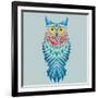 Vector Geometric Owl-Yuriy Borisov-Framed Art Print