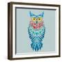 Vector Geometric Owl-Yuriy Borisov-Framed Art Print