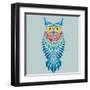 Vector Geometric Owl-Yuriy Borisov-Framed Art Print