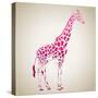 Vector Giraffe Silhouette, Abstract Animal Illustration. Can Be Used for Background, Card, Print Ma-oxanaart-Stretched Canvas