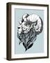 Vector Goat-worksart-Framed Art Print