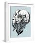 Vector Goat-worksart-Framed Art Print