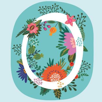 Vector Hand Drawn Floral Monogram with Vintage Amazing Flowers! Letters A  Perfect for Backgrounds O' Poster - MarushaBelle