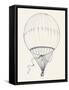 Vector Hand Drawn Ink Pen Illustration of Ancient Air Balloon Flying | Vintage Aerostat Line Art Dr-Mascha Tace-Framed Stretched Canvas