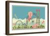 Vector Holiday Background with Carnival and Amusement Park-marrishuanna-Framed Art Print