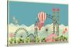 Vector Holiday Background with Carnival and Amusement Park-marrishuanna-Stretched Canvas