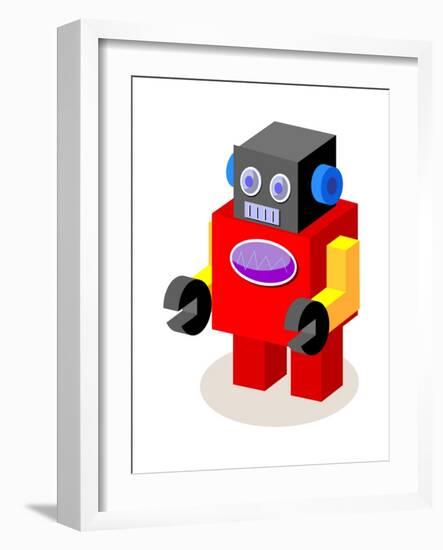 Vector Icon Robot-eastnine-Framed Art Print