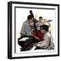 Vector Illustration of a Jazz Band-isaxar-Framed Art Print