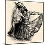 Vector Illustration of a Latino Dance Drawing-isaxar-Mounted Art Print