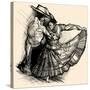 Vector Illustration of a Latino Dance Drawing-isaxar-Stretched Canvas