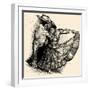 Vector Illustration of a Latino Dance Drawing-isaxar-Framed Art Print