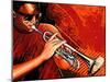 Vector Illustration of a Trumpet Player-isaxar-Mounted Art Print