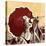 Vector Illustration of an Afro American Jazz Singer on Grunge Background-isaxar-Stretched Canvas