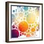 Vector Illustration of Colorful Geometric Background with Circles-Artem Kovalenco-Framed Art Print