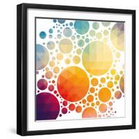 Vector Illustration of Colorful Geometric Background with Circles-Artem Kovalenco-Framed Art Print