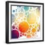 Vector Illustration of Colorful Geometric Background with Circles-Artem Kovalenco-Framed Art Print