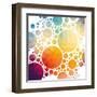 Vector Illustration of Colorful Geometric Background with Circles-Artem Kovalenco-Framed Art Print