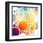 Vector Illustration of Colorful Geometric Background with Circles-Artem Kovalenco-Framed Art Print