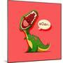 Vector Illustration of Dinosaur is Roaring-maxicam-Mounted Art Print